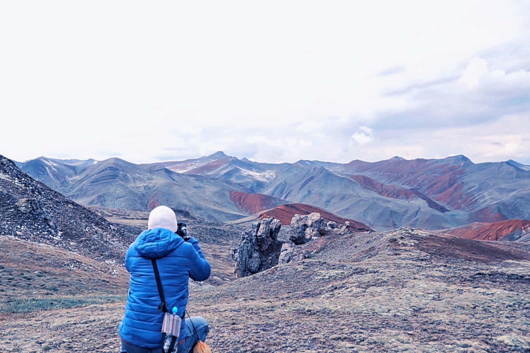 Palcoyo Rainbow Mountain (Gentle & Crowd-Free) - View 2 | Daspe Travel Surreal volcanic rock formations of the Bosque de Piedras (Stone Forest) and Red Valley